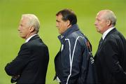 12 August 2009; Republic of Ireland manager Giovanni Trapattoni, left, with his assistants Marco Tardelli, centre, and Liam Brady during the game. International Friendly,  Republic of Ireland v Australia, Thomond Park, Limerick. Picture credit: Stephen McCarthy / SPORTSFILE