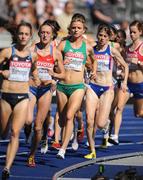 15 August 2009; Ireland's Roisin McGettigan, centre, in action during her 1st round heat of the Women's 3000m Steeplechase, where she finished in a time of 9:59.10.12th IAAF World Championships in Athletics, Berlin, Germany. Picture credit: Brendan Moran / SPORTSFILE