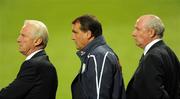 12 August 2009; Republic of Ireland manager Giovanni Trapattoni with his assistants Marco Tardelli, centre, and Liam Brady during the game. International Friendly, Republic of Ireland v Australia, Thomond Park, Limerick. Picture credit: Stephen McCarthy / SPORTSFILE