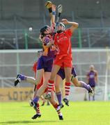 15 August 2009; Gemma O'Connor, Cork, in action against Mary Leacy and Aine Codd, Wexford. Gala All-Ireland Senior Camogie Championship Semi-Final, Cork v Wexford, Nowlan Park, Kilkenny. Picture credit: Matt Browne / SPORTSFILE