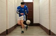 22 November 2015; St Loman's Ronan O Toole warms up near the changing rooms ahead of his team's match against Ballyboden St Enda's. AIB Leinster GAA Senior Club Football Championship Semi-Final, St Loman's v Ballyboden St Enda's. Cusack Park, Mullingar, Co. Westmeath. Picture credit: Seb Daly / SPORTSFILE