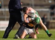 22 November 2015; Cathal Murray, Sarsfields, clashes with Niall Callanan, Craughwell. Galway County Senior Hurling Championship Final Replay, Craughwell v Sarsfields. Pearse Stadium, Galway. Picture credit: David Maher / SPORTSFILE