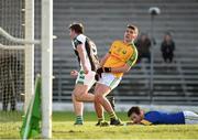 22 November 2015; Jamie O’SullEvan, Killarney Legion, after scoring his side's first goal past Conor O’Shea and South Kerry goalkeeper Brian O'Connor. Kerry County Senior Football Championship Final Replay, South Kerry v Killarney Legion. Fitzgerald Stadium, Killarney, Co. Kerry. Picture credit: Stephen McCarthy / SPORTSFILE