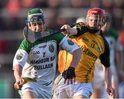 22 November 2015; Cathal Murray, Sarsfields, in action against Thomas Monaghan, Craughwell. Galway County Senior Hurling Championship Final Replay, Craughwell v Sarsfields. Pearse Stadium, Galway. Picture credit: David Maher / SPORTSFILE