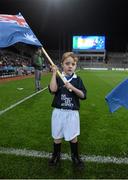 21 November 2015; Joshua O'Brien, from Co. Kildare, lining out as an EirGrid flag bearer ahead of the EirGrid International Rules Test 2015 in Croke Park. EirGrid International Rules Test 2015, Ireland v Australia. Croke Park, Dublin. Photo by Sportsfile
