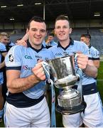 22 November 2015; Brothers Alan Dempsey, left, and David Dempsey, Na Piarsaigh, celebrate with the cup after victory over Ballygunner. AIB Munster GAA Senior Club Hurling Championship Final, Ballygunner v Na Piarsaigh. Semple Stadium, Thurles, Co. Tipperary. Picture credit: Diarmuid Greene / SPORTSFILE