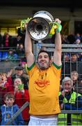 22 November 2015; South Kerry captain Bryan Sheehan lifts the Bishop Moynihan Cup. Kerry County Senior Football Championship Final Replay, South Kerry v Killarney Legion. Fitzgerald Stadium, Killarney, Co. Kerry. Picture credit: Stephen McCarthy / SPORTSFILE