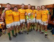 22 November 2015; Members of the St Mary's club, from left, Denis Daly, Conor O'Shea, Bryan Sheehan, Aidan Walsh, Daniel Daly, Conor Quirke and Paul O'Donoghue following South Kerry's victory. Kerry County Senior Football Championship Final Replay, South Kerry v Killarney Legion. Fitzgerald Stadium, Killarney, Co. Kerry. Picture credit: Stephen McCarthy / SPORTSFILE