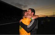 22 November 2015; Declan O'SullEvan, left, and Bryan Sheehan, South Kerry, celebrate following their victory. Kerry County Senior Football Championship Final Replay, South Kerry v Killarney Legion. Fitzgerald Stadium, Killarney, Co. Kerry. Picture credit: Stephen McCarthy / SPORTSFILE