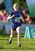 22 November 2015; Fiona Dillon, Thomastown A.C., on her way to winning the Under 12 girls event. GloHealth National Cross Country Championships, Santry Demesne, Dublin. Picture credit: Cody Glenn / SPORTSFILE