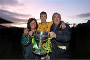 22 November 2015; Paul O'Donoghue, South Kerry, with his parents Noreen and Paul following his side's victory. Kerry County Senior Football Championship Final Replay, South Kerry v Killarney Legion. Fitzgerald Stadium, Killarney, Co. Kerry. Picture credit: Stephen McCarthy / SPORTSFILE