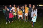 22 November 2015; South Kerry players Denis Daly, Daniel Daly and Paul O'Donoghue with friends and family following their victory. Kerry County Senior Football Championship Final Replay, South Kerry v Killarney Legion. Fitzgerald Stadium, Killarney, Co. Kerry. Picture credit: Stephen McCarthy / SPORTSFILE