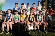 22 November 2015; Top 12 finishers in the Under 16 Boy's event. GloHealth National Cross Country Championships, Santry Demesne, Dublin. Picture credit: Cody Glenn / SPORTSFILE