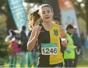 22 November 2015; Aoibhe Richardson, Kilkenny City Harriers A.C., on her way to a second place finish in the Junior Women's event. GloHealth National Cross Country Championships, Santry Demesne, Dublin. Picture credit: Cody Glenn / SPORTSFILE