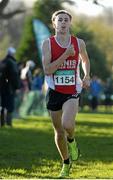 22 November 2015; Kevin Mulcaire, Ennis Track A.C., on his way to winning the Junior Boys event. GloHealth National Cross Country Championships, Santry Demesne, Dublin. Picture credit: Cody Glenn / SPORTSFILE