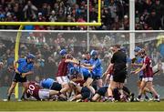22 November 2015; Players from both teams get involved in a scuffle during the game. AIG Fenway Hurling Classic, Dublin v Galway. Fenway Park, Boston, MA, USA. Picture credit: Ray McManus / SPORTSFILE