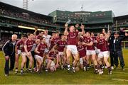 22 November 2015; Galway captain Andy Smith leads the players as they celebrate victory over Dublin. AIG Fenway Hurling Classic, Dublin v Galway. Fenway Park, Boston, MA, USA. Picture credit: Ray McManus / SPORTSFILE
