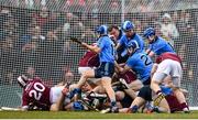 22 November 2015; Players from both sides tussle during the game. AIG Fenway Hurling Classic, Dublin v Galway. Fenway Park, Boston, MA, USA. Picture credit: Ray McManus / SPORTSFILE