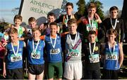 22 November 2015; Top 12 finishers in the Under 14 Boy's event. GloHealth National Cross Country Championships, Santry Demesne, Dublin. Picture credit: Cody Glenn / SPORTSFILE