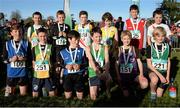 22 November 2015; Top 12 finishers in the Under 12 Boy's event. GloHealth National Cross Country Championships, Santry Demesne, Dublin. Picture credit: Cody Glenn / SPORTSFILE