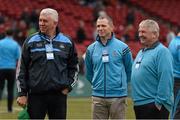 22 November 2015; Dublin manager Ger Cunningham, left, with selectors Liam Walsh, centre, and Patsy Morrissey before the game. AIG Fenway Hurling Classic, Dublin v Galway. Fenway Park, Boston, MA, USA. Picture credit: Ray McManus / SPORTSFILE
