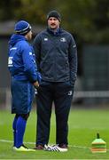 23 November 2015; Leinster's Hayden Triggs, right, and Isa Nacewa watch on during squad training. Leinster Rugby Squad Training. Rosemount, UCD, Belfield, Dublin. Picture credit: Ramsey Cardy / SPORTSFILE