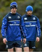 23 November 2015; Leinster's Jonathan Sexton, left, and Ross Byrne during squad training. Leinster Rugby Squad Training. Rosemount, UCD, Belfield, Dublin. Picture credit: Ramsey Cardy / SPORTSFILE
