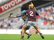 16 August 2009; Ian Galgey, Waterford, in action against Sean Coen, Galway. ESB GAA Hurling All-Ireland Minor Championship Semi-Final, Waterford v Galway, Croke Park, Dublin. Picture credit: Pat Murphy / SPORTSFILE