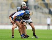 16 August 2009; Paudie Mahony, Waterford, in action against Domhnaill Fox, Galway. ESB GAA Hurling All-Ireland Minor Championship Semi-Final, Waterford v Galway, Croke Park, Dublin. Picture credit: Pat Murphy / SPORTSFILE