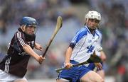 16 August 2009; John Dee, Waterford, in action against Joseph Cooney, Galway. ESB GAA Hurling All-Ireland Minor Championship Semi-Final, Waterford v Galway, Croke Park, Dublin. Picture credit: Ray McManus / SPORTSFILE