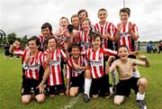 16 August 2009; The players of Creggan, Co. Derry, celebrate after beating Naas West, Co. Kildare in the Under 12 Boys Soccer Final during the HSE Community Games National Finals. HSE Community Games National Finals, Institute of Technology, Athlone, Co. Westmeath. Photo by Sportsfile