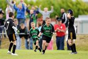 16 August 2009; Cian Doyle, Bagnalstown, Co. Carlow, celebrates after scoring the winning goal in the Gaelic Football Mixed Under 10's Final against Listowel, Co. Kerry, during the HSE Community Games National Finals. HSE Community Games National Finals, Institute of Technology, Athlone, Co. Westmeath. Photo by Sportsfile