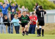 16 August 2009; Cian Doyle, Bagnalstown, Co. Carlow, celebrates after scoring the winning goal in the Gaelic Football Mixed Under 10's Final against Listowel, Co. Kerry, during the HSE Community Games National Finals. HSE Community Games National Finals, Institute of Technology, Athlone, Co. Westmeath. Photo by Sportsfile