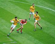 9 August 2009; Brian Meade, Meath, in action against Aidan O'Shea, Mayo. GAA Football All-Ireland Senior Championship Quarter-Final, Meath v Mayo, Croke Park, Dublin. Picture credit: Ray McManus / SPORTSFILE