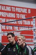 18 August 2009; Boxers Ken Egan, left, and Eric Donovan during the announcement of the Irish squad for the AIBA World Championships. National Stadium, Dublin. Picture credit: David Maher / SPORTSFILE