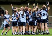 16 August 2009; Dublin players celebrate their victory. All-Ireland Ladies Football U16A Shield Final Replay, Dublin v Mayo, Kiltoom, Co. Roscommon. Picture credit: David Maher / SPORTSFILE