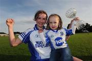 15 August 2009; Player of the match Monaghan's Niamh Kindlon celebrates victory with her 3 year old niece Nicole Kindlon. TG4 All-Ireland Ladies Football Senior Championship Quarter-Final, Monaghan v Galway, Ballymahon GAA Club, Ballymahon, Co. Longford. Photo by Sportsfile