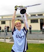 16 August 2009; Dublin captain Aoife Caffrey celebrates after victory over Mayo. All-Ireland Ladies Football U16A Shield Final Replay, Dublin v Mayo, Kiltoom, Co. Roscommon. Picture credit: David Maher / SPORTSFILE