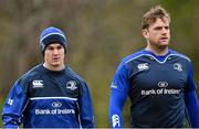 23 November 2015; Leinster's Jamie Heaslip, right, and Jonathan Sexton arrive for squad training. Leinster Rugby Squad Training. Rosemount, UCD, Belfield, Dublin. Picture credit: Ramsey Cardy / SPORTSFILE