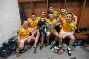 22 November 2015; Members of the Dromid Pearses club, from left, Padraig Ó Suilleabháin, Graham O’SullEvan, Declan O'SullEvan with his son Ollie, Chris Farley, Dylan O'Donoghue, Aidan Shine O'SullEvan and Dominic O'SullEvan following South Kerry's victory. Kerry County Senior Football Championship Final Replay, South Kerry v Killarney Legion. Fitzgerald Stadium, Killarney, Co. Kerry. Picture credit: Stephen McCarthy / SPORTSFILE
