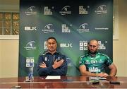 24 November 2015; Connacht head coach Pat Lam, left, and John Muldoon during a press conference. Sportsground, Galway. Picture credit: Sam Barnes / SPORTSFILE