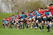 24 November 2015; A general view of players warming up during Munster squad training. University of Limerick, Limerick. Picture credit: Diarmuid Greene / SPORTSFILE