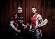 24 November 2015; Cuala’s Darragh O’Connell is pictured alongside Paul Roche from Oulart the Ballagh ahead of the AIB GAA Leinster Senior Hurling Club Championship Final on the 29th of November in Dr Cullen Park at 2pm. For exclusive content throughout the AIB Club Championships follow @AIB_GAA and facebook.com/AIBGAA. Clanna Gael GAA Club, Ringsend, Dublin 4. Picture credit: Ramsey Cardy / SPORTSFILE