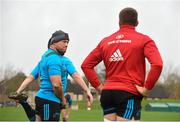 24 November 2015; Munster's BJ Botha in conversation with CJ Stander during squad training. University of Limerick, Limerick. Picture credit: Diarmuid Greene / SPORTSFILE