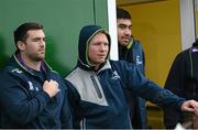 24 November 2015; Andrew Browne, Tom McCartney and Nepia Fox - Matamua, Connacht, watch on during squad training. Sportsground, Galway. Picture credit: Sam Barnes / SPORTSFILE