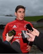 24 November 2015; Ian Keatley, Munster, during a press conference. University of Limerick, Limerick. Picture credit: Diarmuid Greene / SPORTSFILE