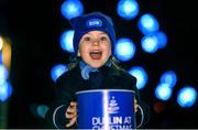 24 November 2015; Six year old Carla Bourke from Hedley Park Montessori School, Merrion Square, who assisted in the turning on of the Merrion Square Christmas Lights, by ESB. Merrion Square, Dubin 2. Photo by Sportsfile