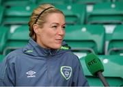 25 November 2015; Emma Byrne, Republic of Ireland, during a press conference. Tallaght Stadium, Tallaght, Co. Dublin. Picture credit: Sam Barnes / SPORTSFILE