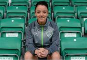 25 November 2015; Sophie Perry, Ireland, during a press conference. Tallaght Stadium, Tallaght, Co. Dublin.  Picture credit: Sam Barnes / SPORTSFILE