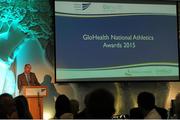 25 November 2015; Jim Dowdall, CEO of GloHealth. GloHealth National Athletic Awards 2015, Crowne Plaza Hotel, Santry, Dublin. Picture credit: Seb Daly / SPORTSFILE